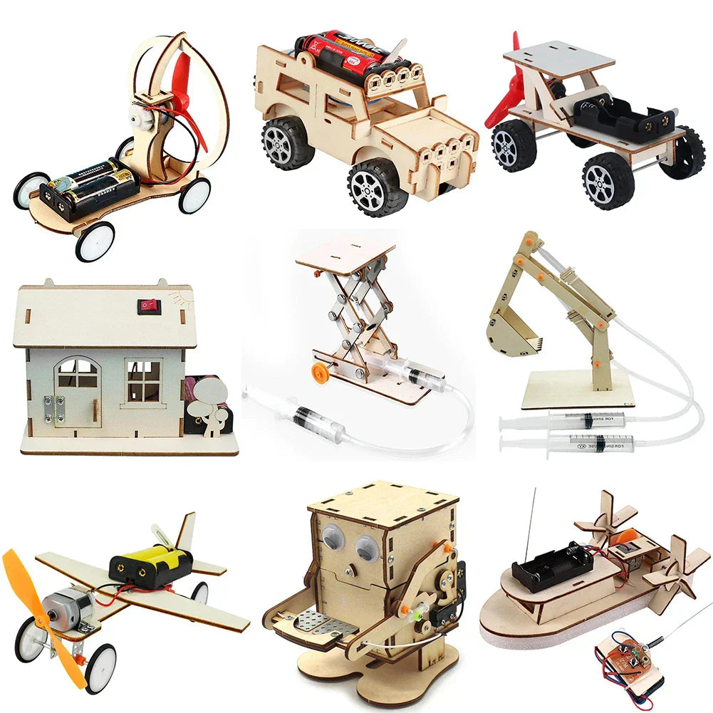 Educational Wooden DIY Boat for Build Your Own Electric Toy Boat