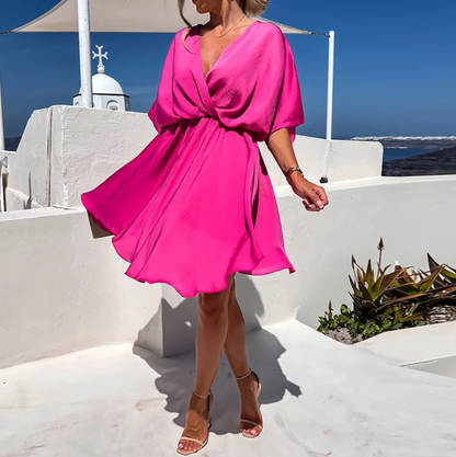 Summer Dress for Women with Wrap V-Neck and Airy Fit