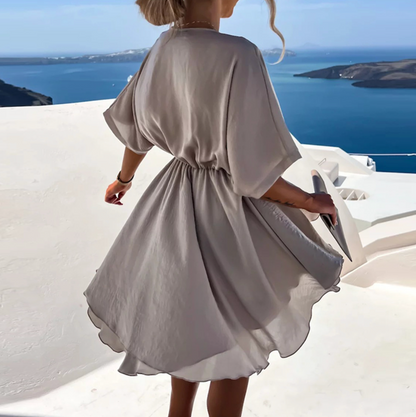 Summer Dress for Women with Wrap V-Neck and Airy Fit