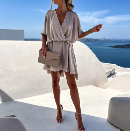 Summer Dress for Women with Wrap V-Neck and Airy Fit