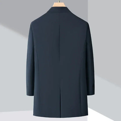 Men's Trench Coat with Down Filling for Timeless and Warm for Everyday Use