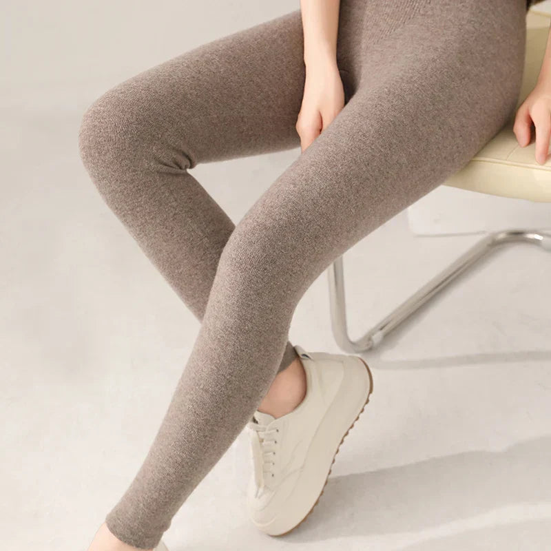 Cashmere Leggings for High Waist Fine Knit Women’s