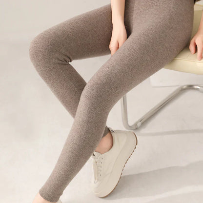 Cashmere Leggings for High Waist Fine Knit Women’s