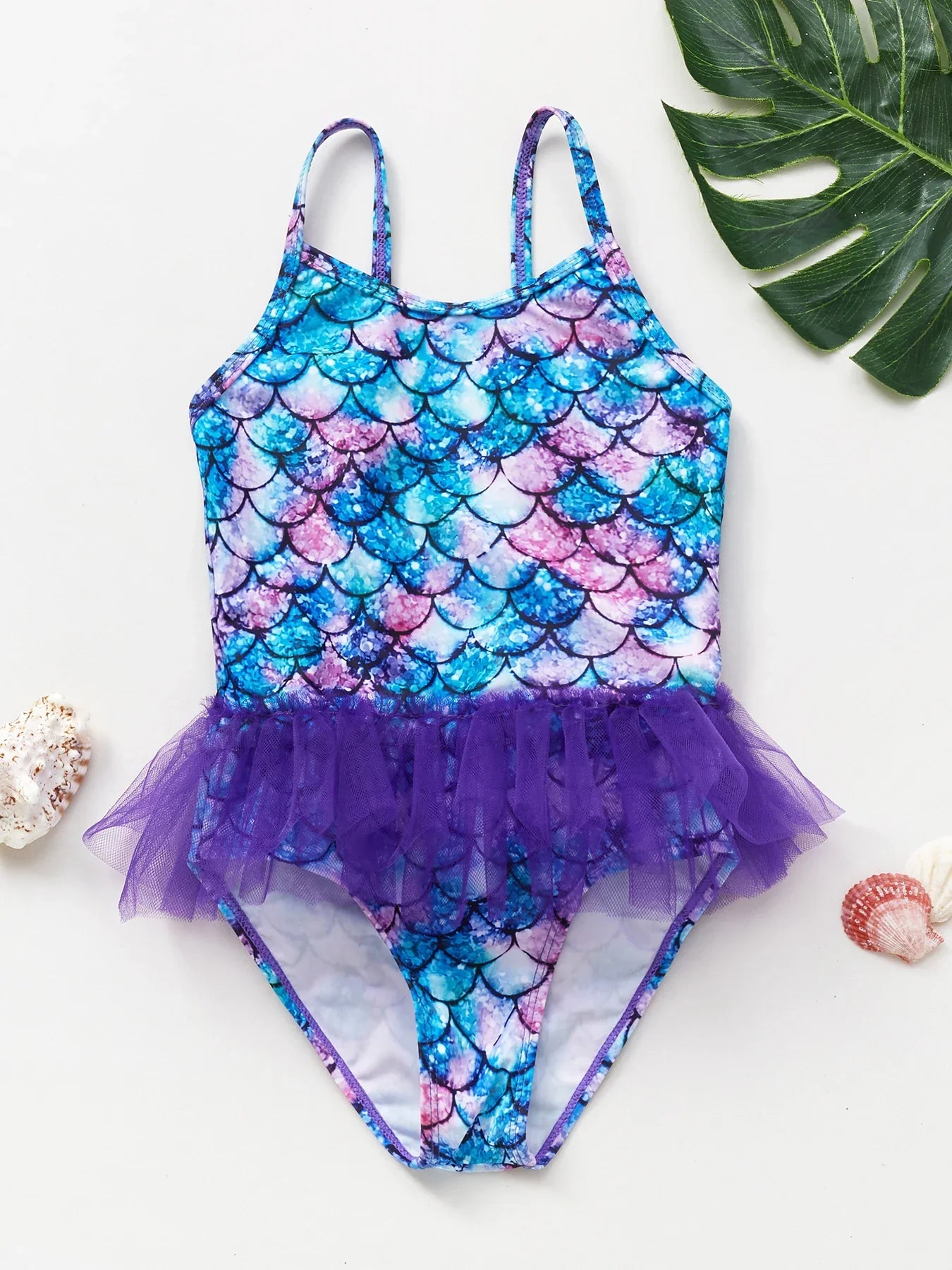 Girls' Swim Outfit with Mermaid and Unicorn Designs for Perfect for Children Aged 4-8 Years