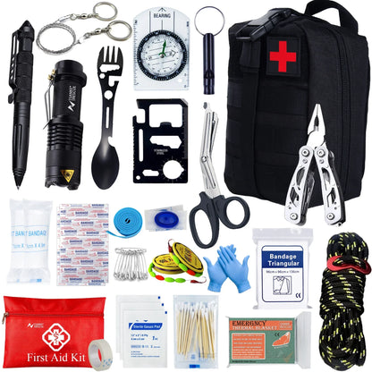Tactical First Aid Kit for Compact and Complete for Caravans, Camping, and Survival Situations