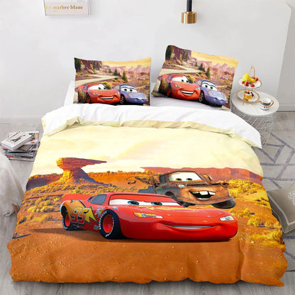 Bedding with Cars Lightning Mcqueen Set for Fun and Comfortable Set for Kids