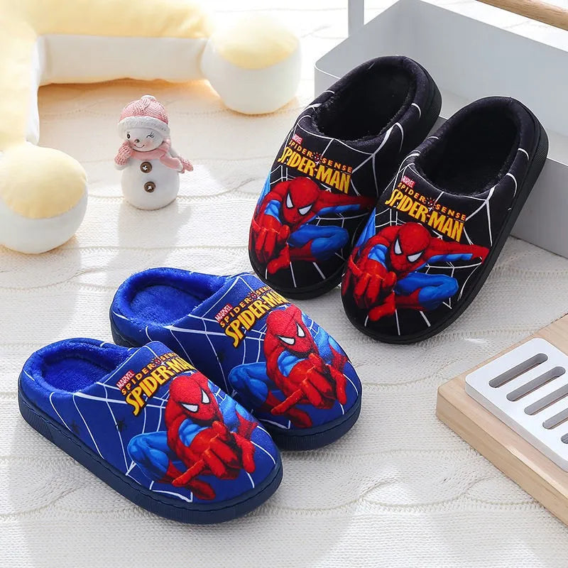 Spider-Man Kids Slippers for Soft Cotton Slippers for Indoor Use in Fall and Winter