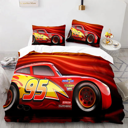 Bedding with Cars Lightning Mcqueen Set for Fun and Comfortable Set for Kids