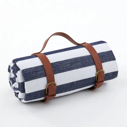 Blanket with Waterproof Picnic Checked Pattern and Comfortable Foam Filling