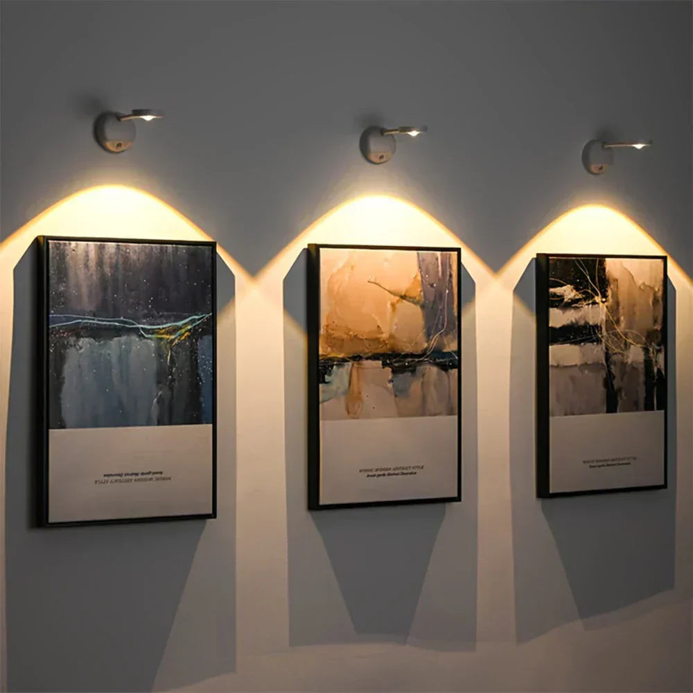 Wireless Wall Lamp with Motion Sensor for Rechargeable and Dimmable