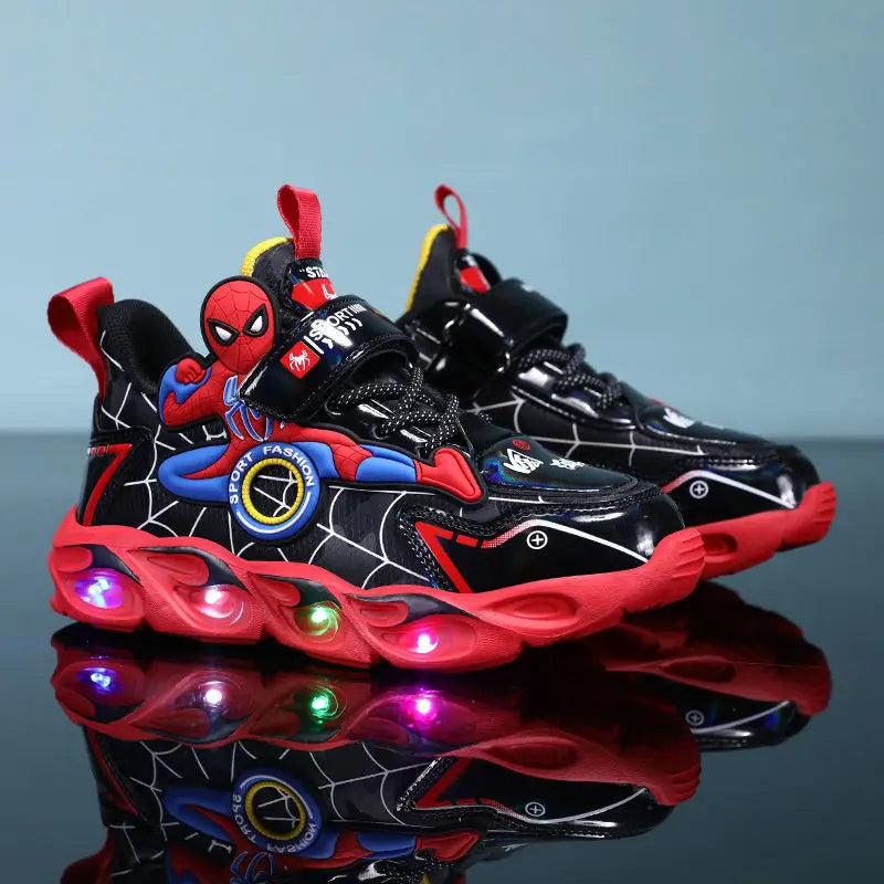 Sneakers with Light-Up Superhero Design for Kids for Stylish and Functional