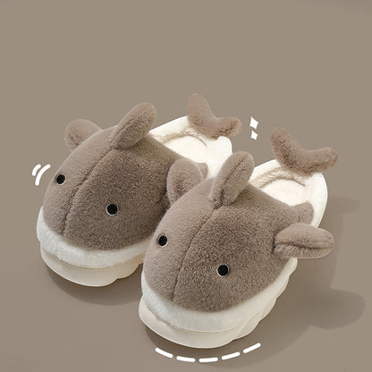 Fluffy Whale Slippers for Cosy & Unisex Comfort