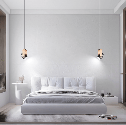 Pendant Light with Scandinavian Wood Look for Minimalistic and Stylish Light Accent
