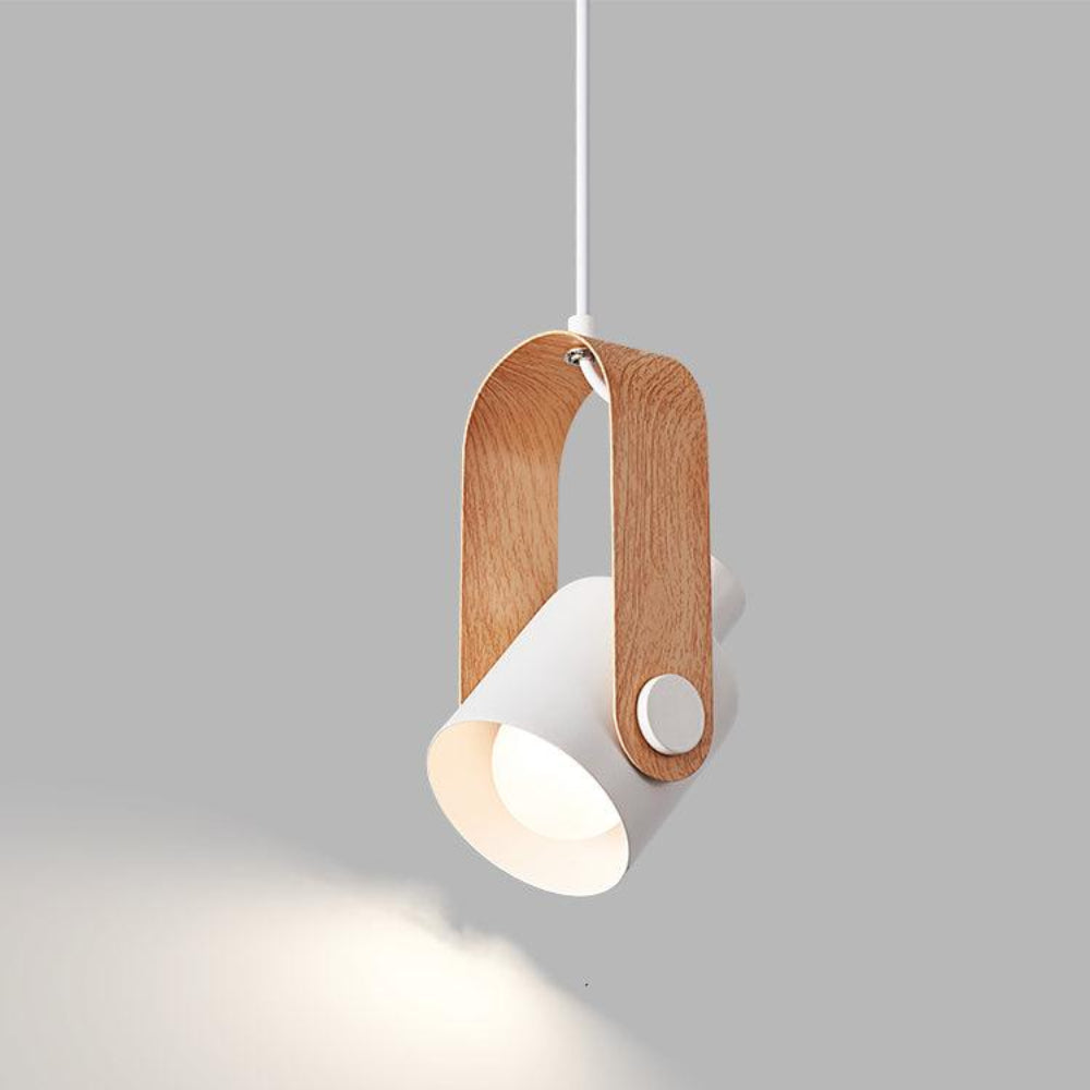 Pendant Light with Scandinavian Wood Look for Minimalistic and Stylish Light Accent