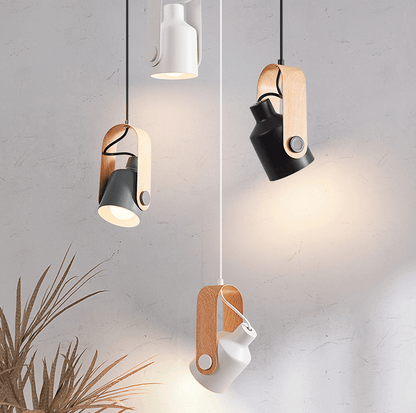 Pendant Light with Scandinavian Wood Look for Minimalistic and Stylish Light Accent
