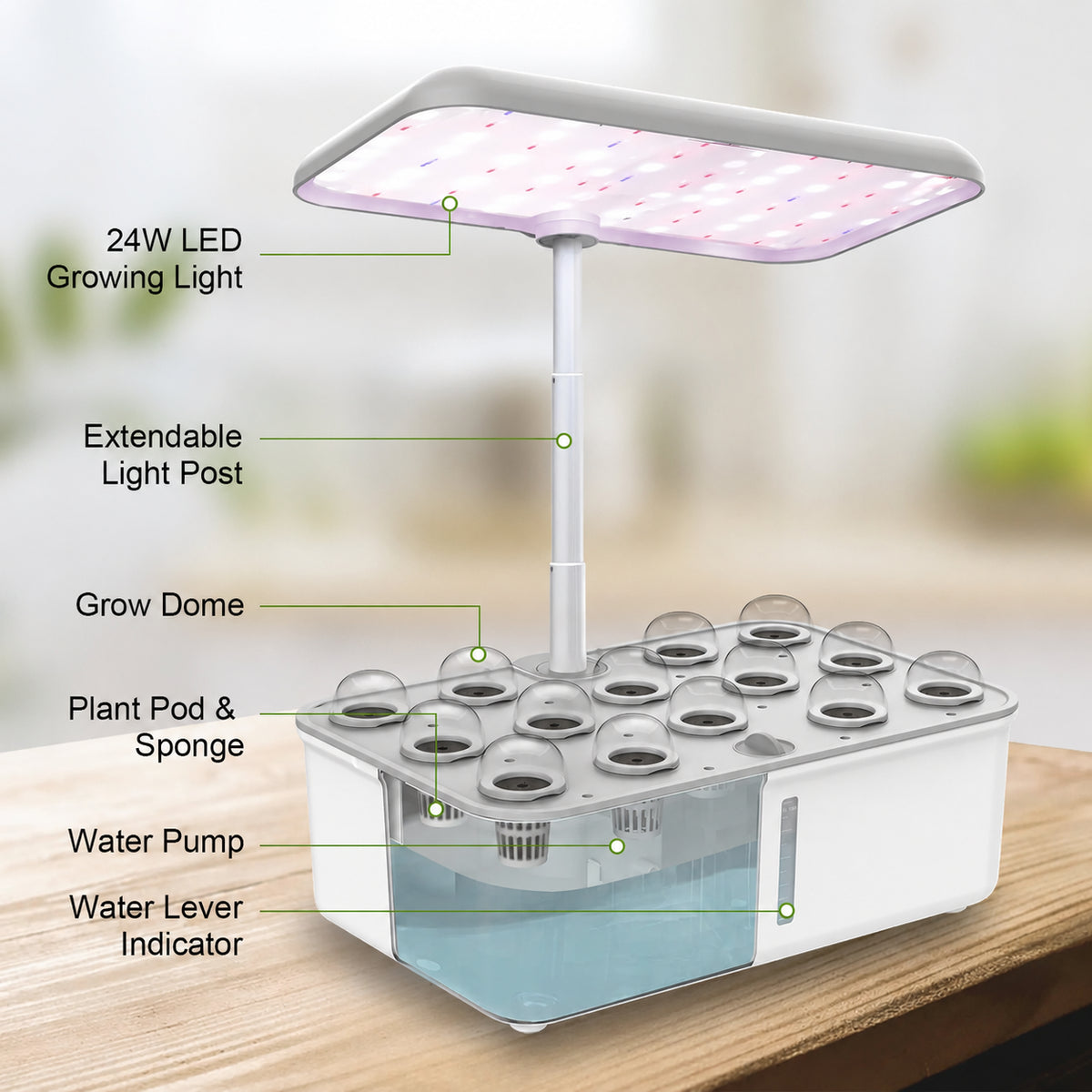 Smart WiFi Hydroponic Growing System