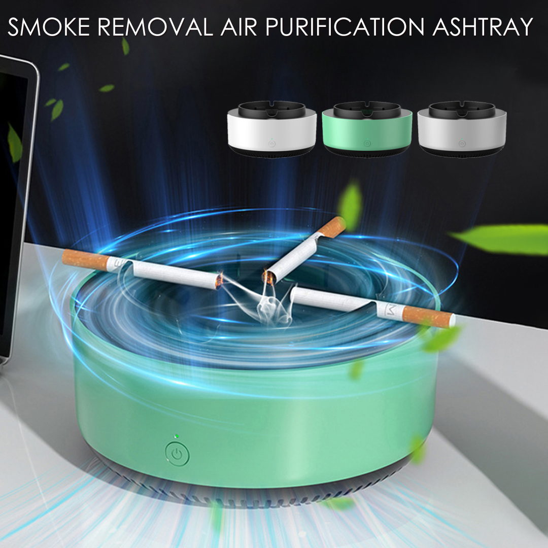 Air Purifying Ashtray with Smoke Extraction for Compact and Quiet for Indoor Use