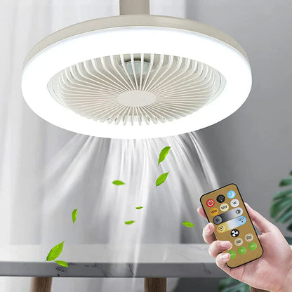 Light with Ceiling Fan with LED Design for Lamp Fitting and Comfortable Cooling