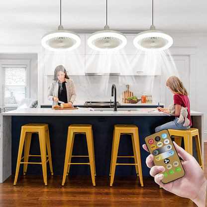 Light with Ceiling Fan with LED Design for Lamp Fitting and Comfortable Cooling