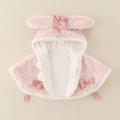 Baby Cape for Girls with Bunny Ears and Hood