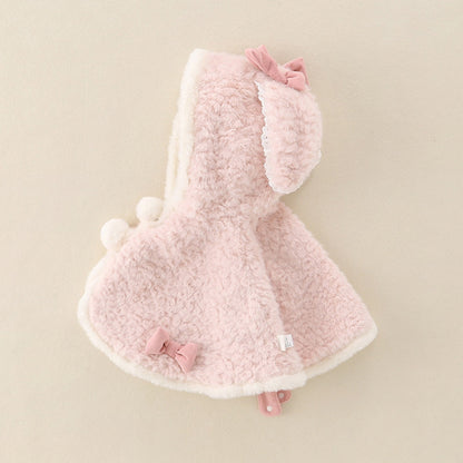 Baby Cape for Girls with Bunny Ears and Hood