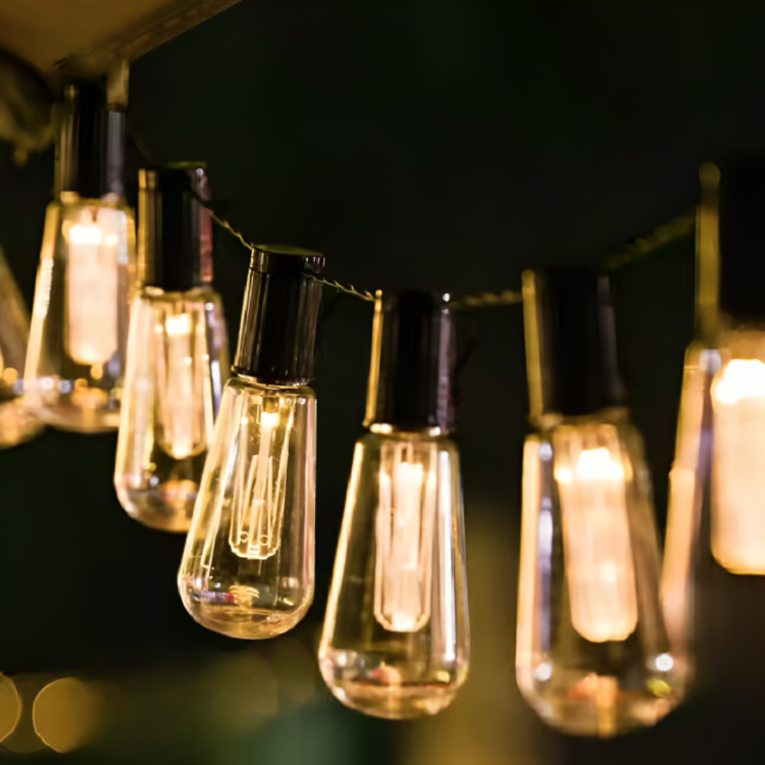 Lamps with Solar Garden Lighting with Vintage Edison LED Design for Outdoors
