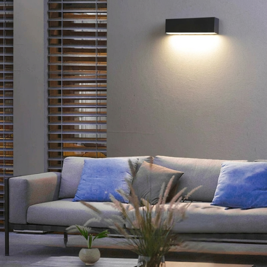 Light with Solar Outdoor Wall LED for Minimalistic Wall Lamp with IP65