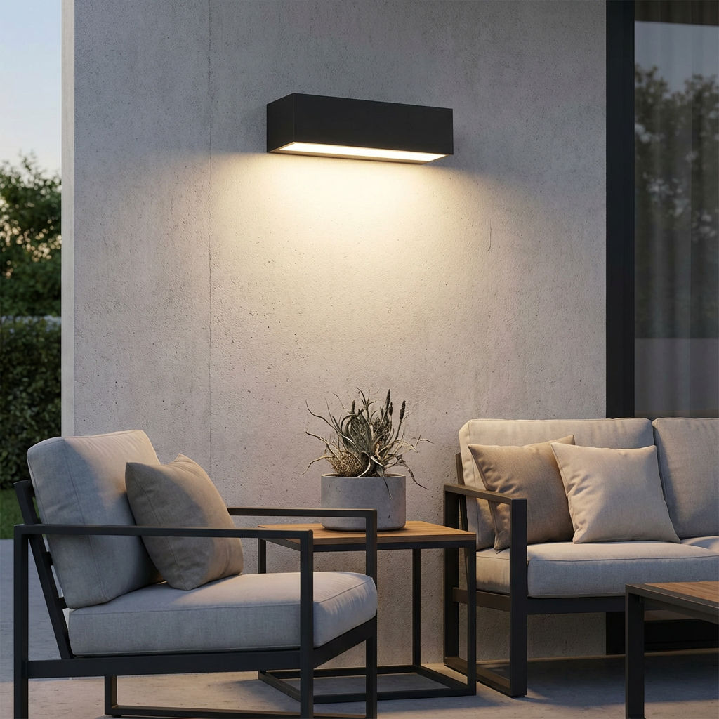 Light with Solar Outdoor Wall LED for Minimalistic Wall Lamp with IP65