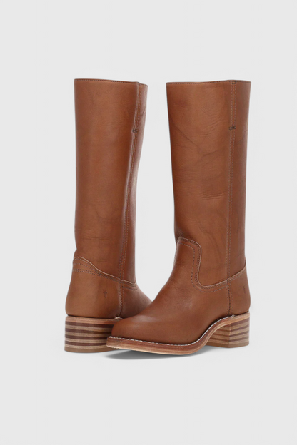 Boots with Ladies Knee-High Leather Heel for Elegant and Comfortable