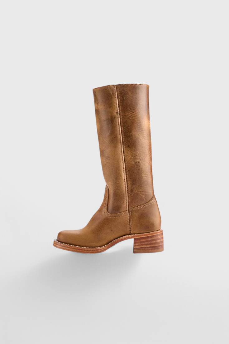 Boots with Ladies Knee-High Leather Heel for Elegant and Comfortable