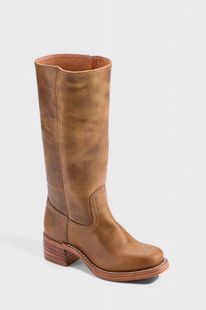 Boots with Ladies Knee-High Leather Heel for Elegant and Comfortable