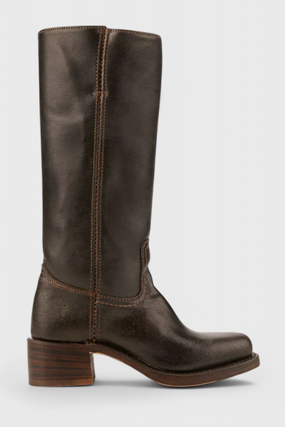 Boots with Ladies Knee-High Leather Heel for Elegant and Comfortable