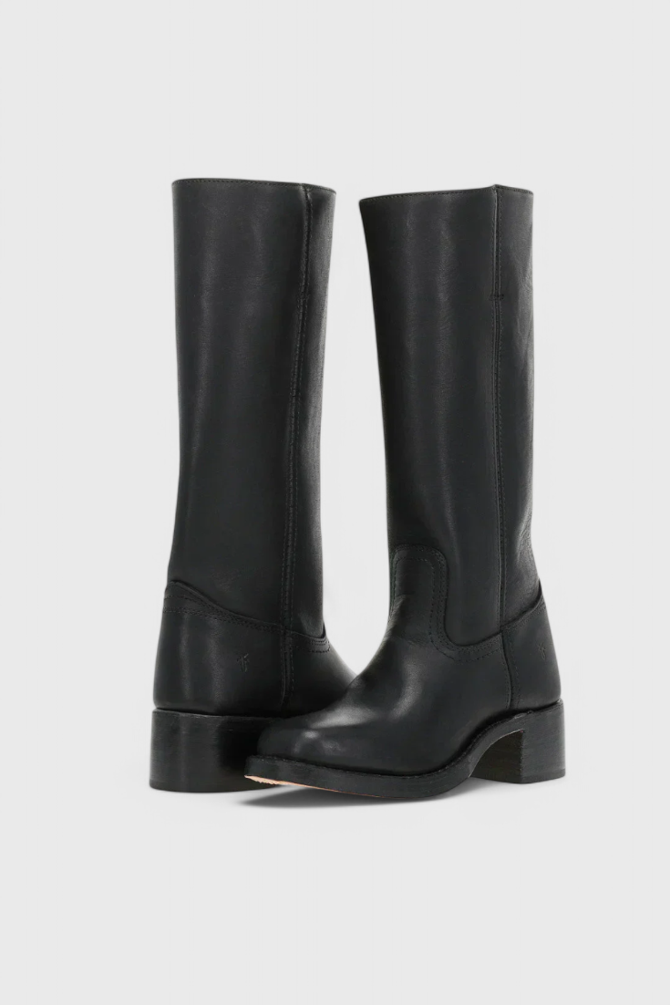 Boots with Ladies Knee-High Leather Heel for Elegant and Comfortable
