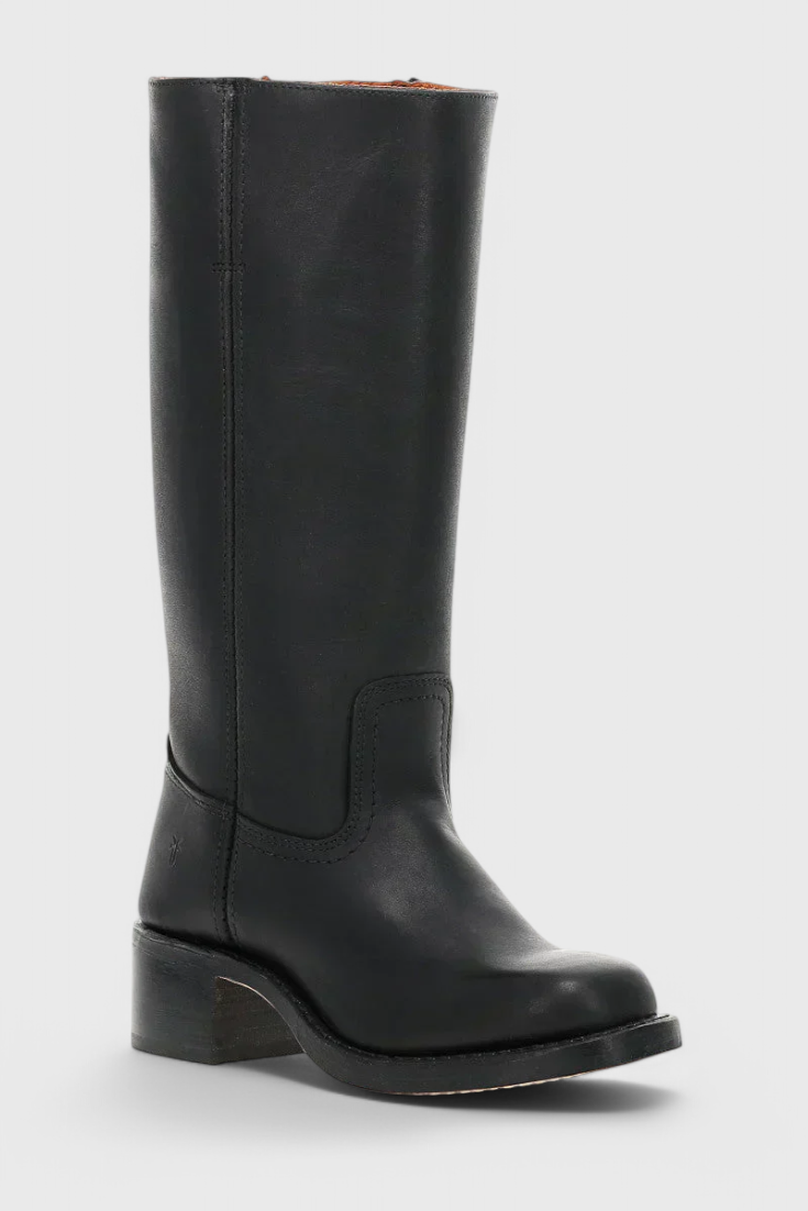 Boots with Ladies Knee-High Leather Heel for Elegant and Comfortable