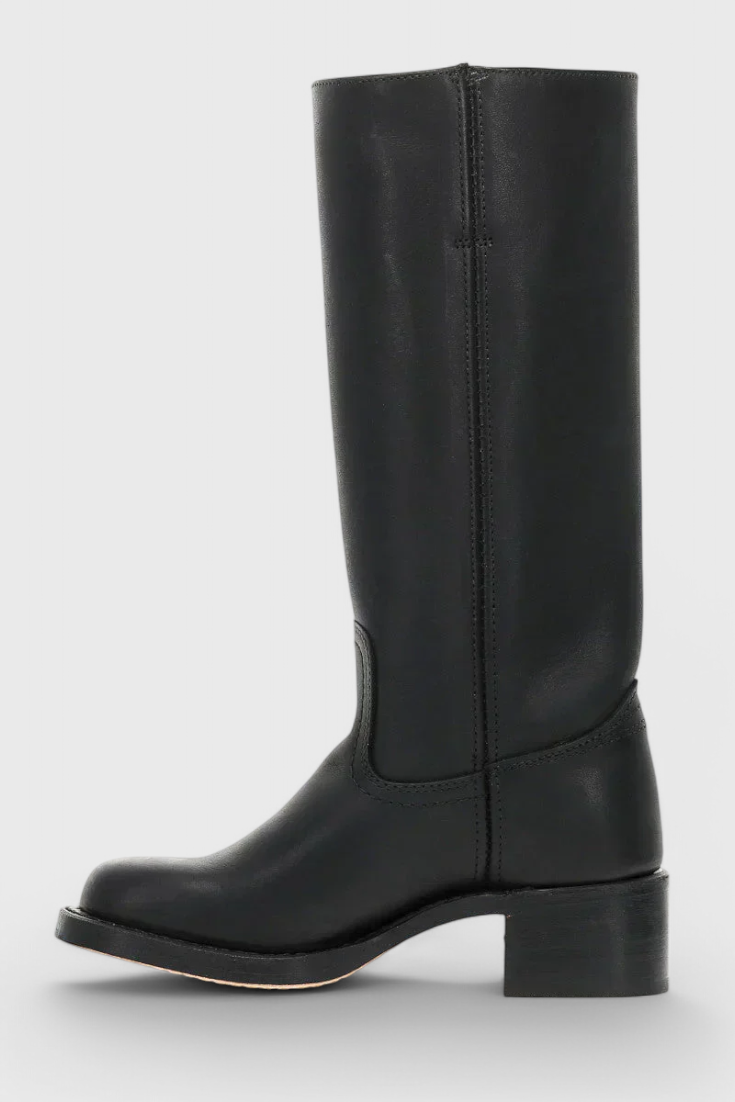 Boots with Ladies Knee-High Leather Heel for Elegant and Comfortable