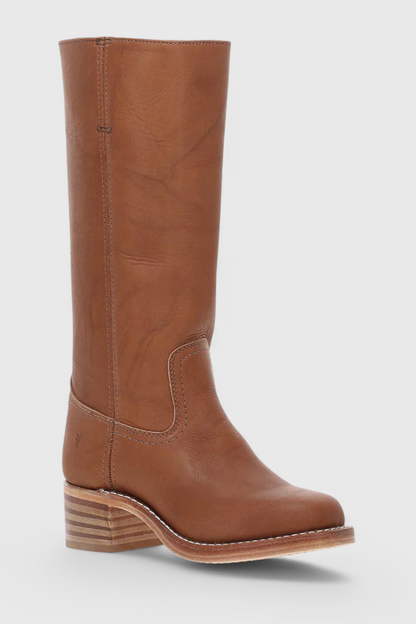 Boots with Ladies Knee-High Leather Heel for Elegant and Comfortable