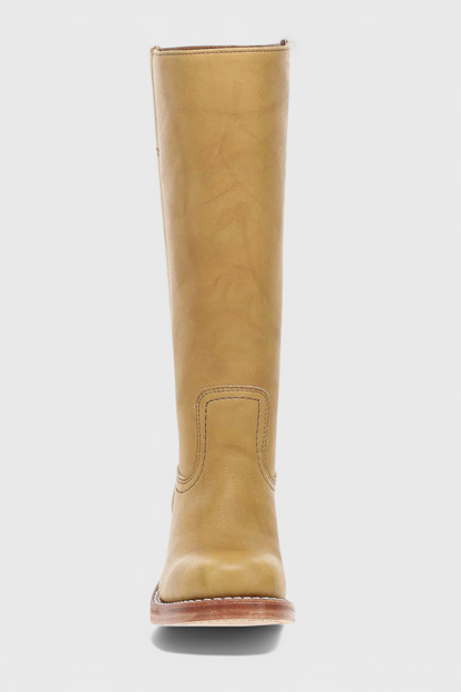 Boots with Ladies Knee-High Leather Heel for Elegant and Comfortable