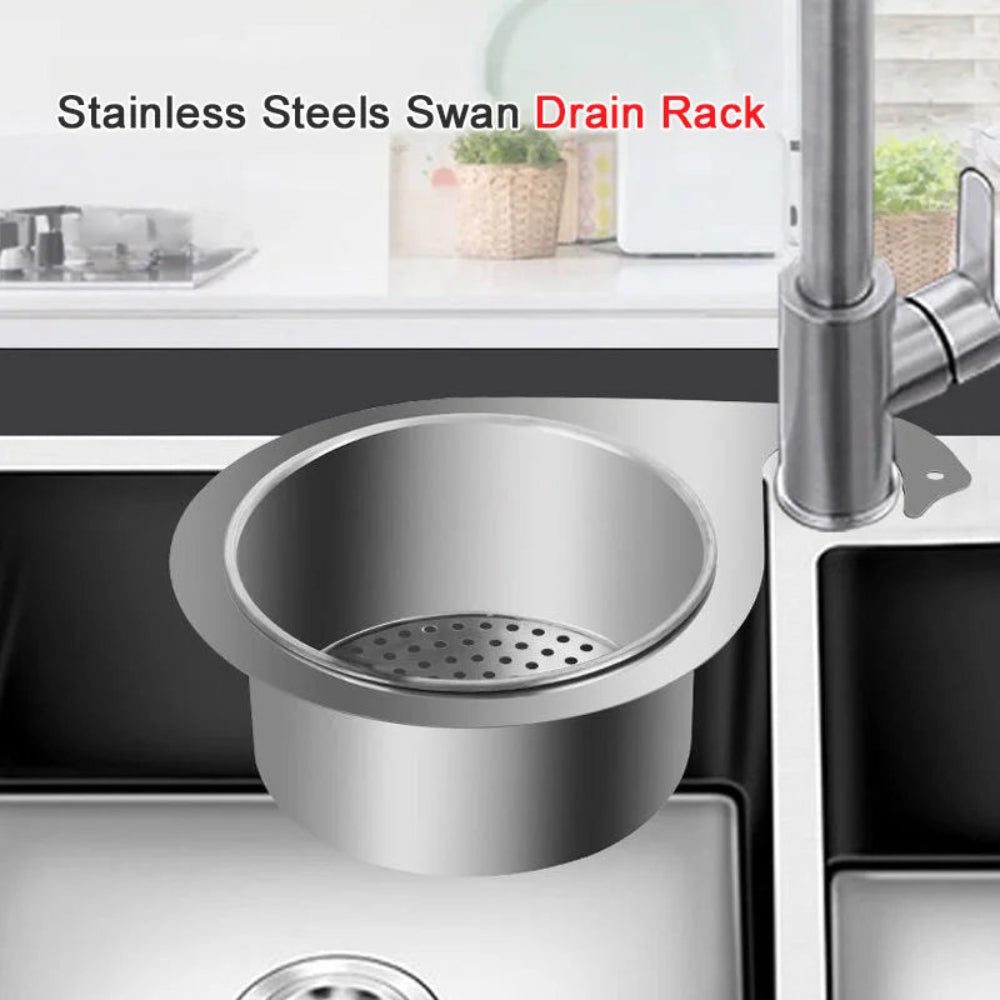 Sink Strainer for Kitchen with Corner Design and Stainless Steel