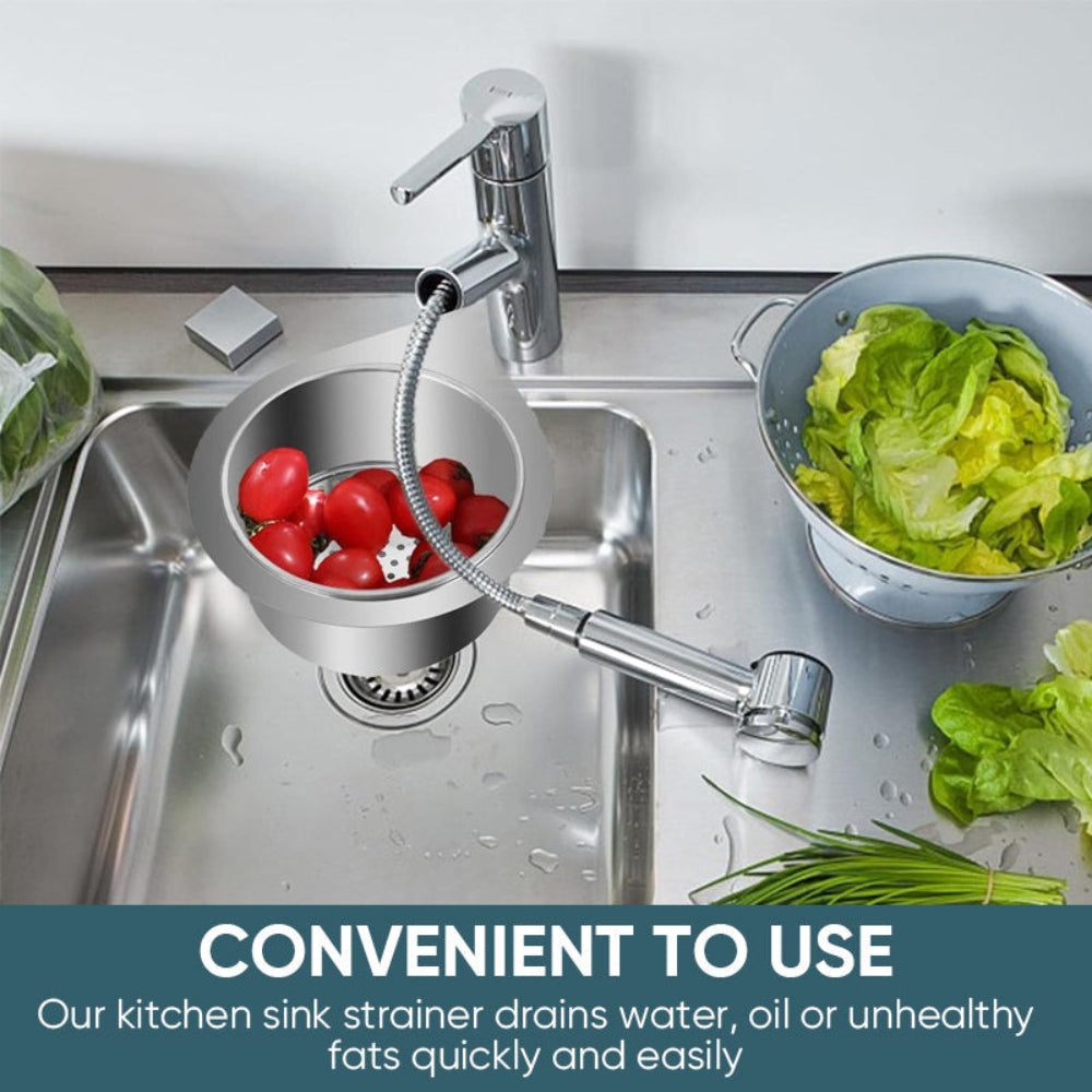 Sink Strainer for Kitchen with Corner Design and Stainless Steel