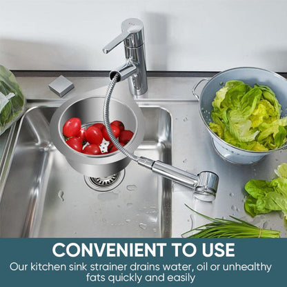 Sink Strainer for Kitchen with Corner Design and Stainless Steel