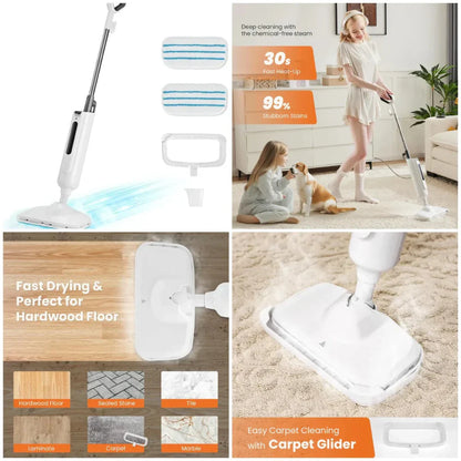 Cleaner with Steam Design for Floors with Quick Heating and Powerful Cleaning