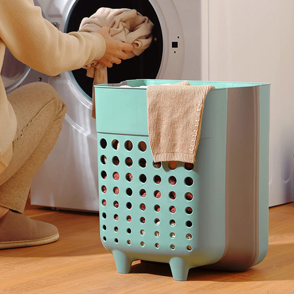 Basket Foldable Wall-Mounted Laundry for Space-Saving and Ventilated