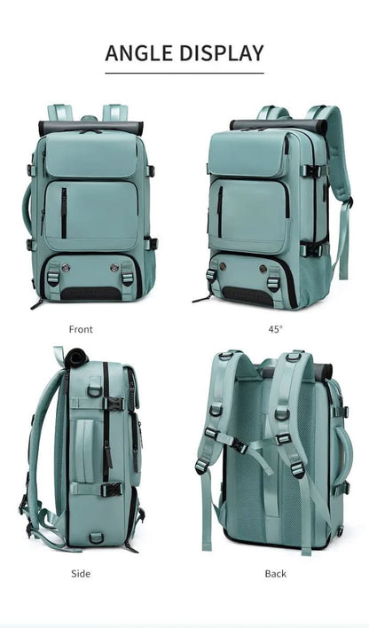 Travel Backpack with Laptop Compartment, USB Port, and Shoe Compartment for Travelling