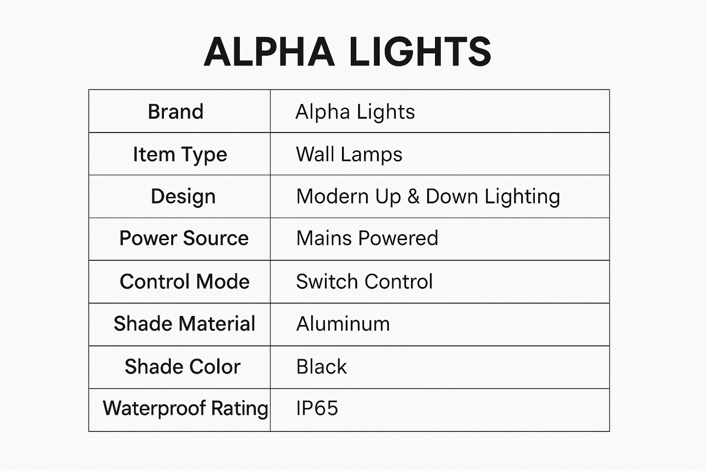 Light with Modern Outdoor Wall Up and Down Light and Weather-Resistant Design