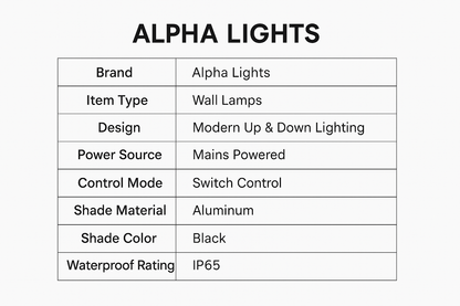 Light with Modern Outdoor Wall Up and Down Light and Weather-Resistant Design