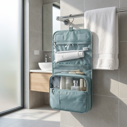Organiser with Foldable Travel Hanging Hook for Water-Resistant and Spacious
