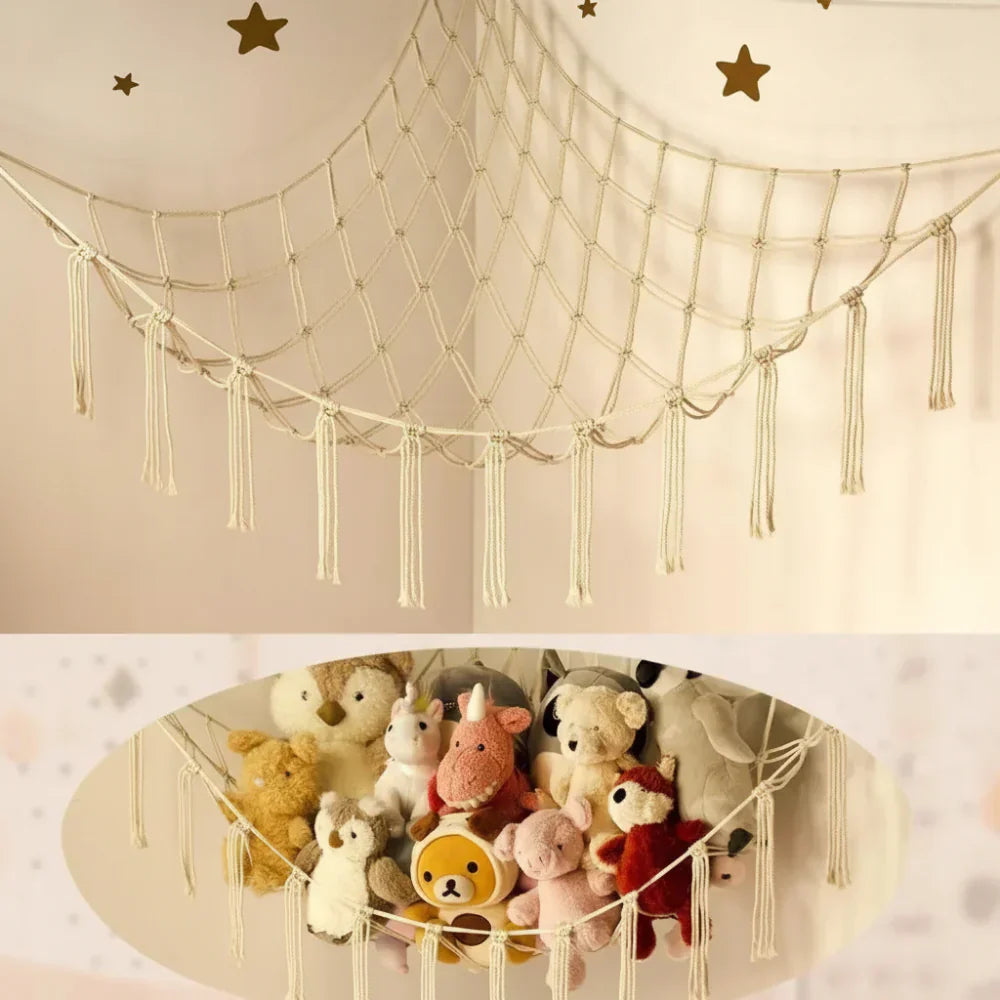 Toy Hammock for Children for Storing Soft Toys in the Corner