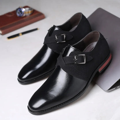 Men's Loafers with Double Buckle for Suede Details and Appearance
