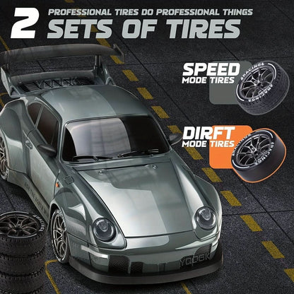 RC Drift Car with 4WD Drive LED Wheels and Remote Control