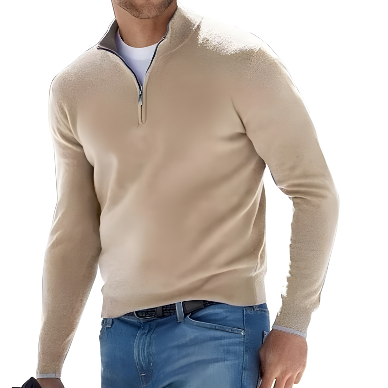 Men's Cashmere Jumper with Long Sleeves for Soft and Timeless